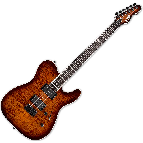 ESP LTD TE-401FM Electric Guitar in Dark Brown Sunburst, LTD TE401 DBSB
