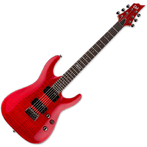 ESP LTD H-101FM Electric Guitar in See Thru Red, LTD H-101FM STR