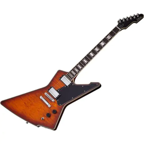 Schecter E-1 Custom Special Edition Electric Guitar in Vintage Sunburst Finish, 3105