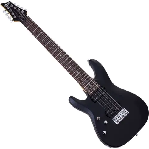 Schecter C-8 Deluxe Left-Handed Electric Guitar Satin Black, 442