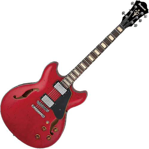 Ibanez Artcore Vintage AFV10ATRL Hollow Body Electric Guitar in Transparent Cherry Red Low Gloss Finish, AFV10ATRL