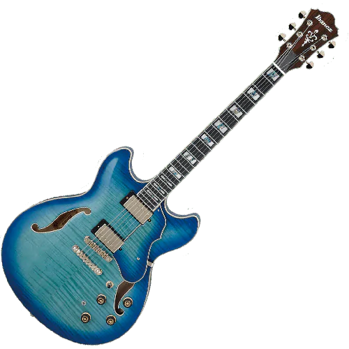 Ibanez Artstar AS153 Semi-Hollow Electric Guitar in Jet Blue Burst with Case, AS153JBB