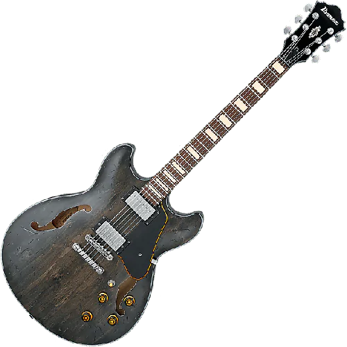 Ibanez Artcore Vintage ASV10A Semi-Hollow Electric Guitar in Transparent Black Low Gloss, ASV10ATKL