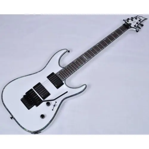 ESP LTD Deluxe H-1001FR Electric Guitar in Snow White, H-1001FR SW
