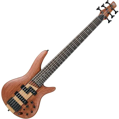 Ibanez SR Standard SR756 6 String Electric Bass Natural Flat, SR756NTF
