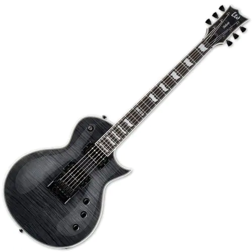 ESP LTD Deluxe EC-1000FM Evertune Electric Guitar in Black, ESP LTD EC-1000FM ET