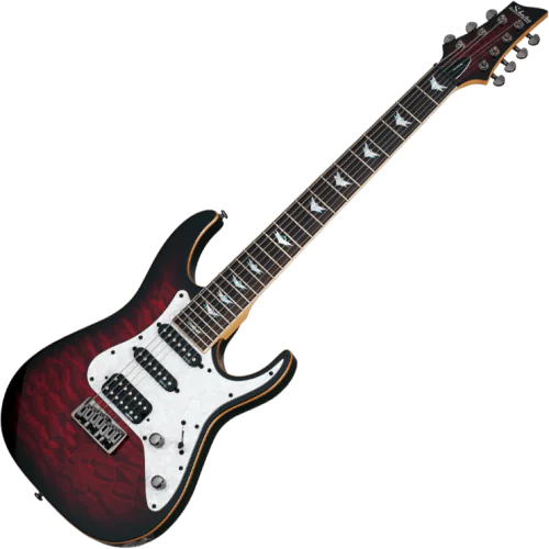 Schecter Banshee-7 Extreme 7-String Electric Guitar Black Cherry Burst, 1997