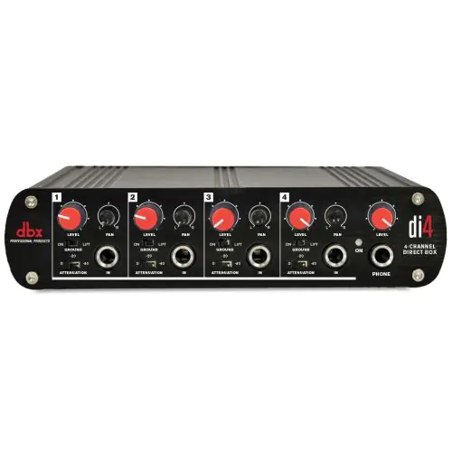 dbx DI4 Active 4 Channel Direct Box with Line Mixer, DBXDI4