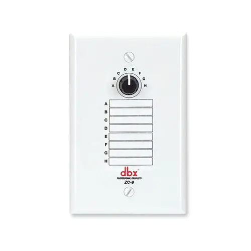 dbx ZC9 Wall Mounted Zone Controller, DBXZC9V