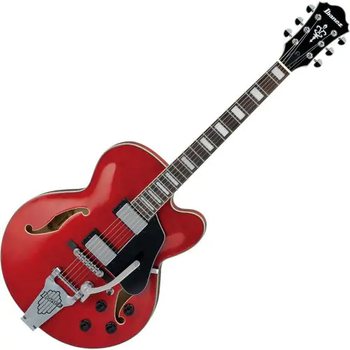 Ibanez Artcore AFS75T Hollow Body Electric Guitar Transparent Cherry Red, AFS75TTCD