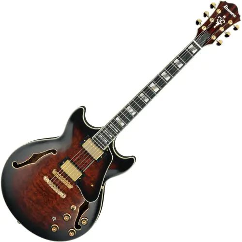 Ibanez Artstar AM153 Hollow Body Electric Guitar Dark Brown Sunburst, AM153DBS