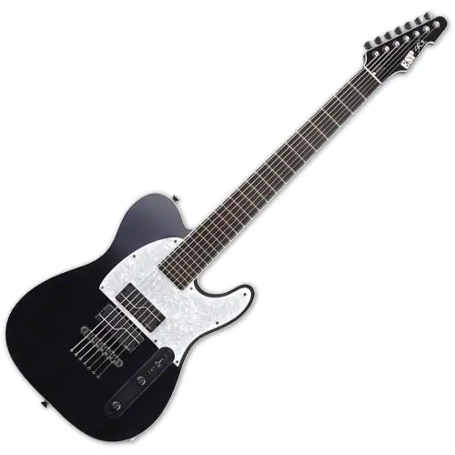 ESP Stephen Carpenter Signature STEF-T7B Baritone 7 String Electric Guitar Black, ESTEFT7BBLKF