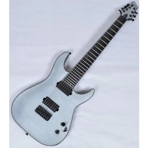 Schecter KM-7 Keith Merrow Electric Guitar in Trans White Satin Finish, 235