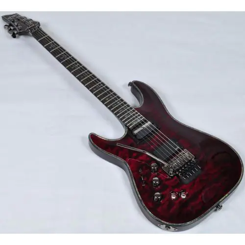 Schecter Hellraiser C-1 FR Sustainiac Left Handed Electric Guitar Black Cherry, 1828