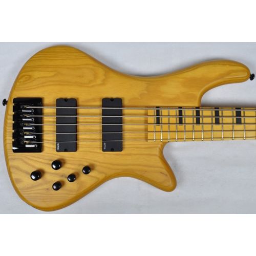Schecter Stiletto-5 Session Electric Bass in Aged Natural Satin Finish