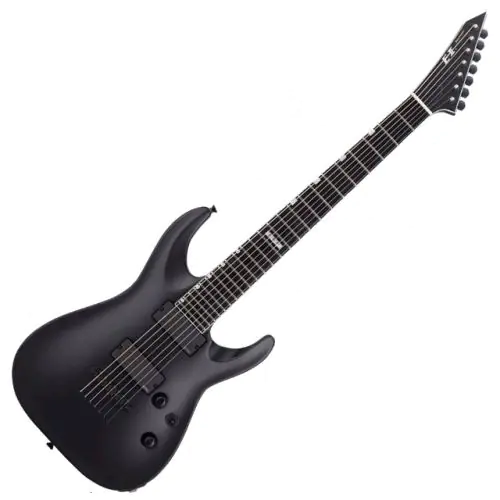 ESP E-II Horizon NT-7 B BLKS Black Satin 7-String Electric Guitar, EIIHORNT7BBLKS