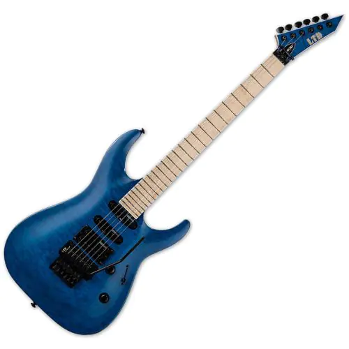 ESP LTD MH-203QM Electric Guitar See Thru Blue, LMH203QMSTB