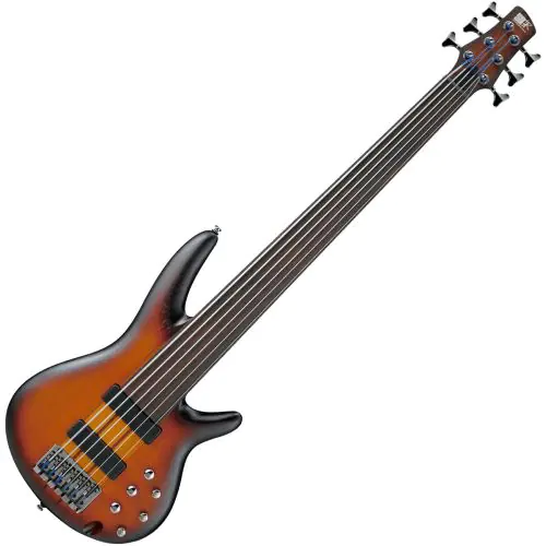 Ibanez SRF706 Fretless Electric Bass Brown Burst Flat, SRF706BBF