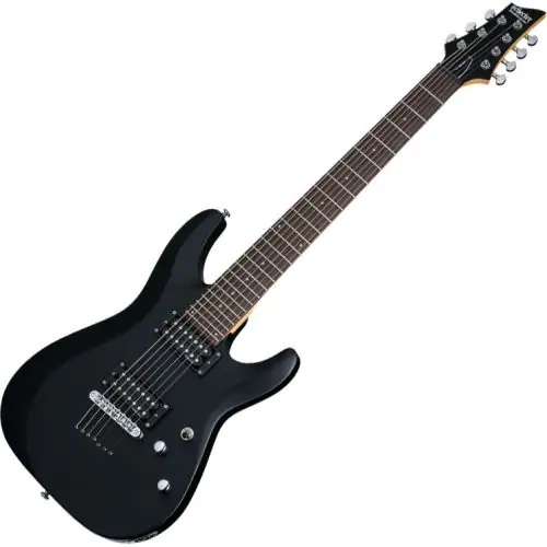 Schecter C-7 Deluxe Electric Guitar Satin Black, 437