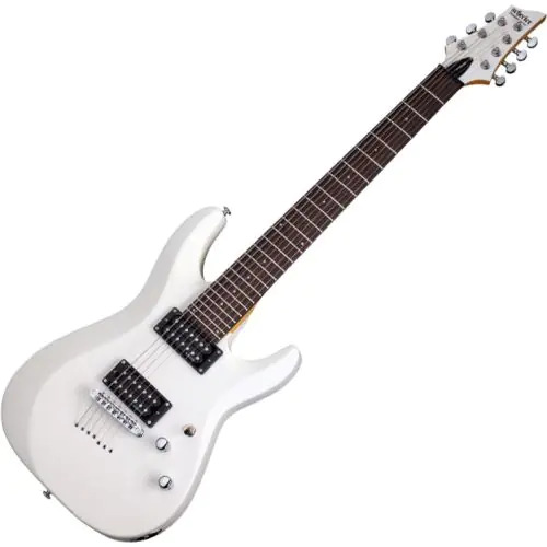 Schecter C-7 Deluxe Electric Guitar Satin White, 438