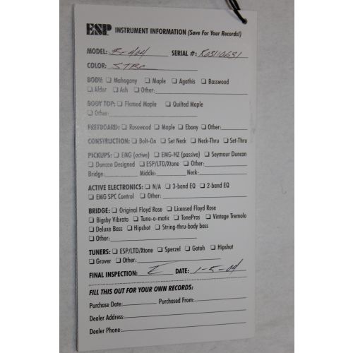 ESP LTD B-404 Sample/Prototype Bass Guitar