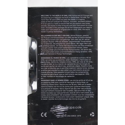 EMG JH HET Set James Hetfield Black Chrome Active Pickups