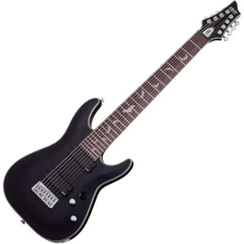 Schecter Damien Platinum-8 Electric Guitar Satin Black, 1187