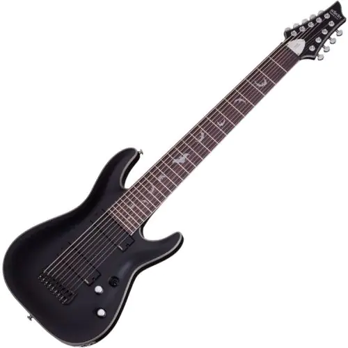 Schecter Damien Platinum-9 Electric Guitar Satin Black, 1193