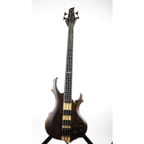 ESP LTD F-4E NS Ebony Sample/Prototype Bass Guitar, LF4ENS