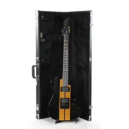Schecter USA PT GT Custom Shop Black and Gold Electric Guitar, 14-10023