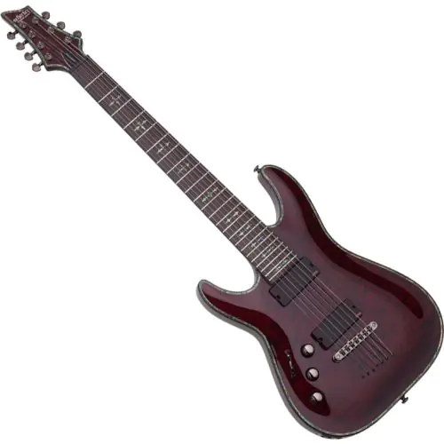 Schecter Hellraiser C-7 Left-Handed Electric Guitar Black Cherry, 1796