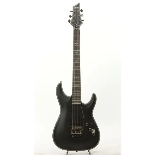 Schecter Hellraiser C-1 FR Passive SBK Satin Black Electric Guitar, SGR-1940