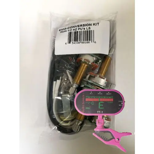 EMG 1 or 2 Pickups HZ (PASSIVE) Conversion Wiring Kit Long Shaft w/ Free Guitar Tuner, 5341.00