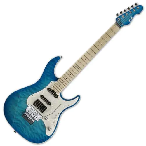 ESP E-II ST-1 QM Maple AQM Aqua Marine Electric Guitar Floyd Rose, EIIST1QMAQM