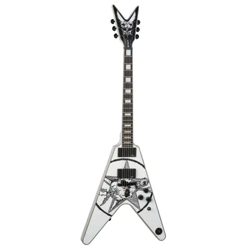 Dean Eric Peterson Old Skull V Limited CWH White Electric Guitar EPV CWH, EPV CWH