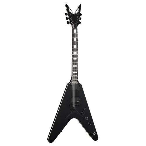 Dean V Stealth Black Satin w/EMG Electric Guitar V STH BKS, V STH BKS