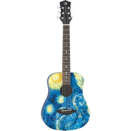 Luna Safari Starry Night Travel Guitar w/Bag SAF STR, SAF STR