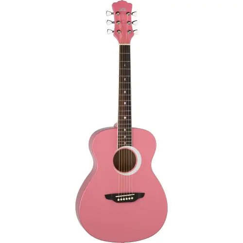 Luna Aurora Borealis 3/4 Acoustic Guitar Pink AR BOR PNK, AR BOR PNK