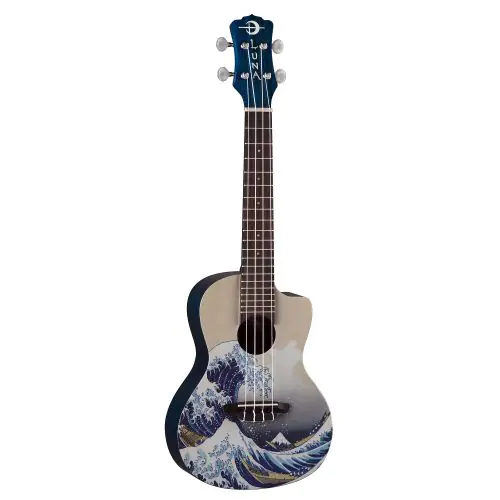 Luna Uke Great Wave Concert w/Gigbag UKE GWC, UKE GWC
