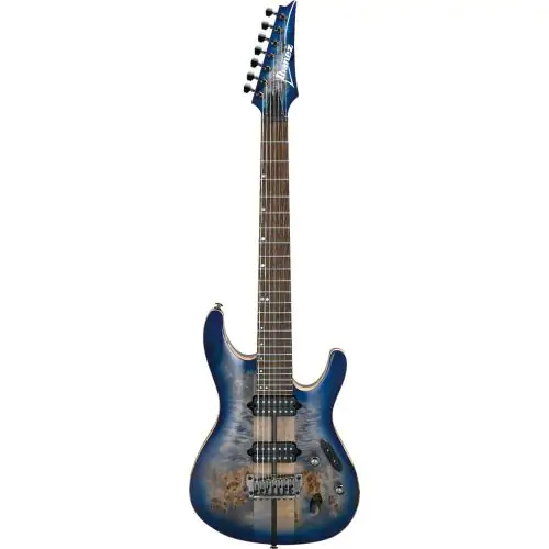 Ibanez S Premium 7 String Cerulean Blue Burst S1027PBF CLB Electric Guitar w/Case, S1027PBFCLB