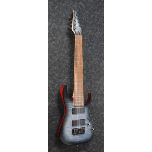 Ibanez RGIR9FME FDF RG Iron Label 9 String 28" scale Faded Denim Burst Flat Electric Guitar