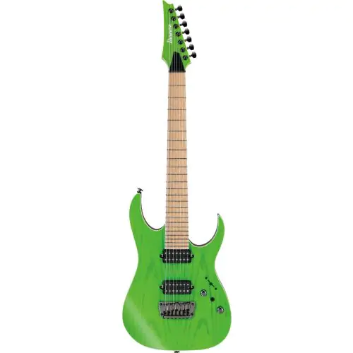 Ibanez RGR5227MFX TFG RG Prestige 7 String Transparent Fluorescent Green Electric Guitar w/Case, RGR5227MFXTFG