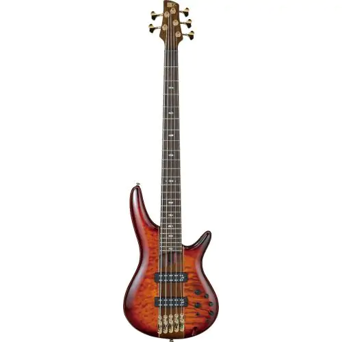 Ibanez SR Premium SR2405 5 String Brown Topaz Burst Low Gloss Bass Guitar, SR2405WBTL
