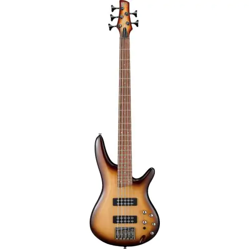 Ibanez SR Standard SR375EF 5 String Natural Browned Burst Bass Guitar, SR375ENNB