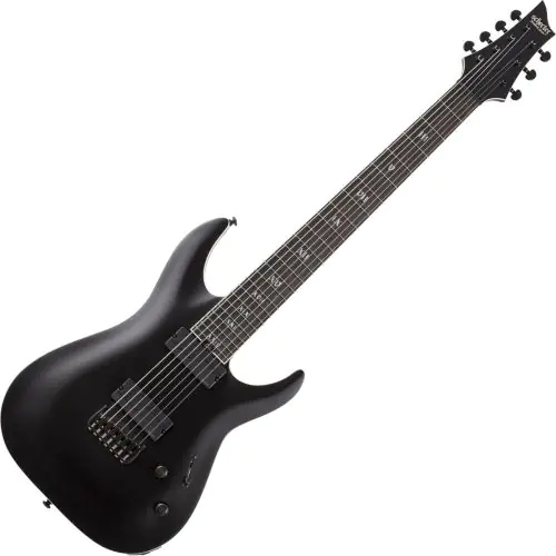 Schecter C-7 SLS Elite Evil Twin Electric Guitar in Satin Black, 1349