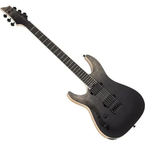 Schecter C-1 SLS Elite Left Hand Electric Guitar in Black Fade Burst, 1360