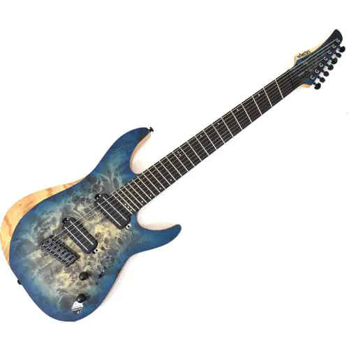 Schecter Reaper-7 Multiscale Electric Guitar in Satin Sky Burst, 1510