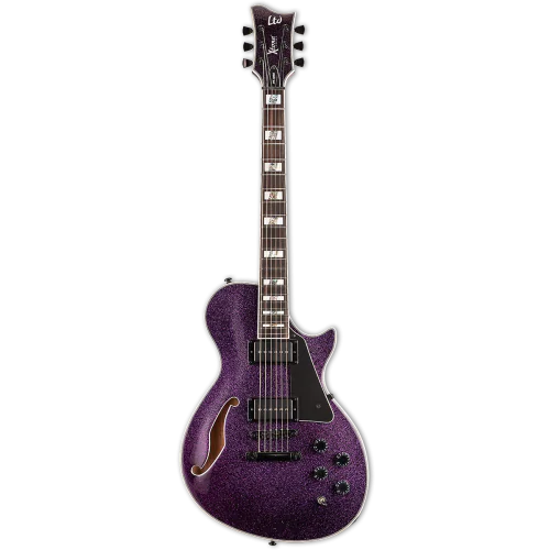 ESP LTD Xtone PS-1000 Purple Sparkle Semi Hollow Electric Guitar, XPS1000PSP
