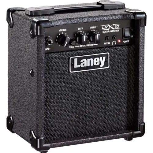 Laney LX 10W Electric Guitar Combo Amp 1x5 with Drive LX10 BK, LX10 BK