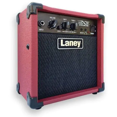 Laney LX 10W Electric Guitar Combo Amp 1x5 with Drive LX10 RD, LX10 RD
